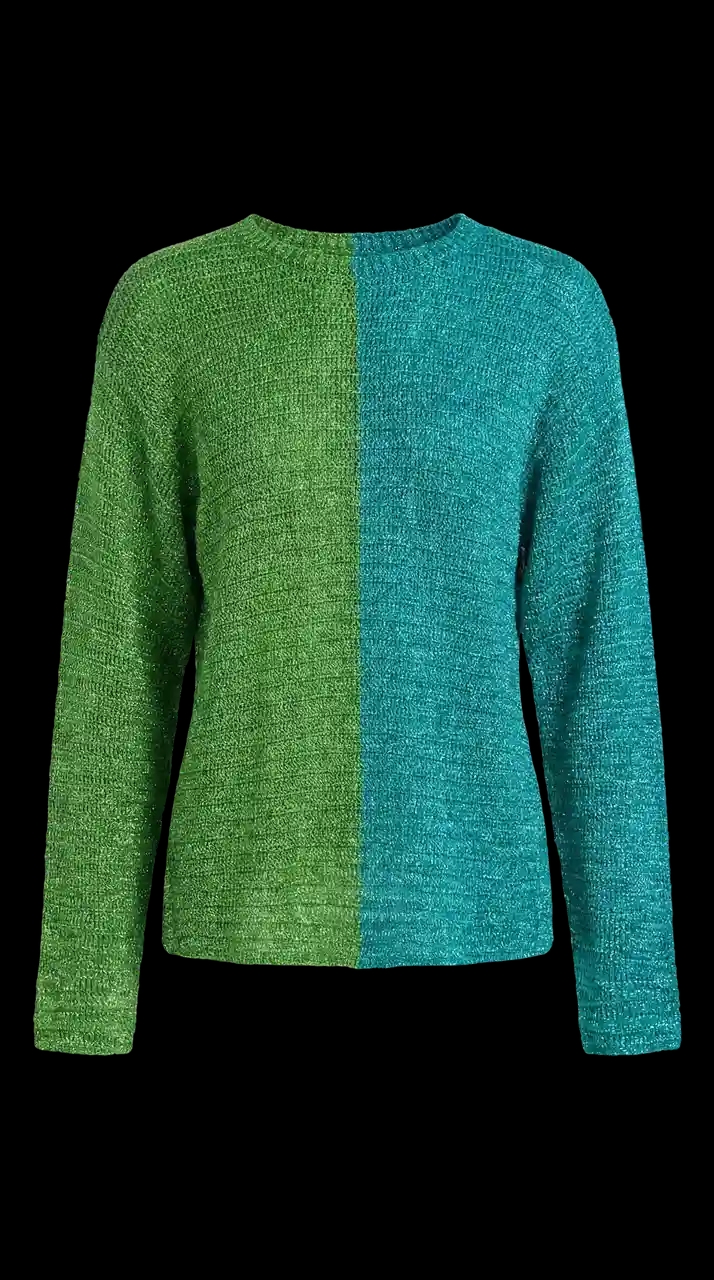 Праздничный вязаный свитер из итальянской пряжи с добавлением люрекса. Мягкий акрил даёт комфорт и лёгкость, а люрекс добавляет деликатное мерцание, которое красиво ловит свет и делает образ нарядным.
Идеален для праздников, вечеринок а также для случаев, когда хочется выглядеть ярко.